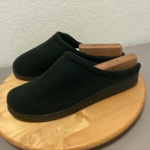 Kingsize Men 12 EXTRA Wide Black Fleece Clog Slipper Loungewear Black Adjustable